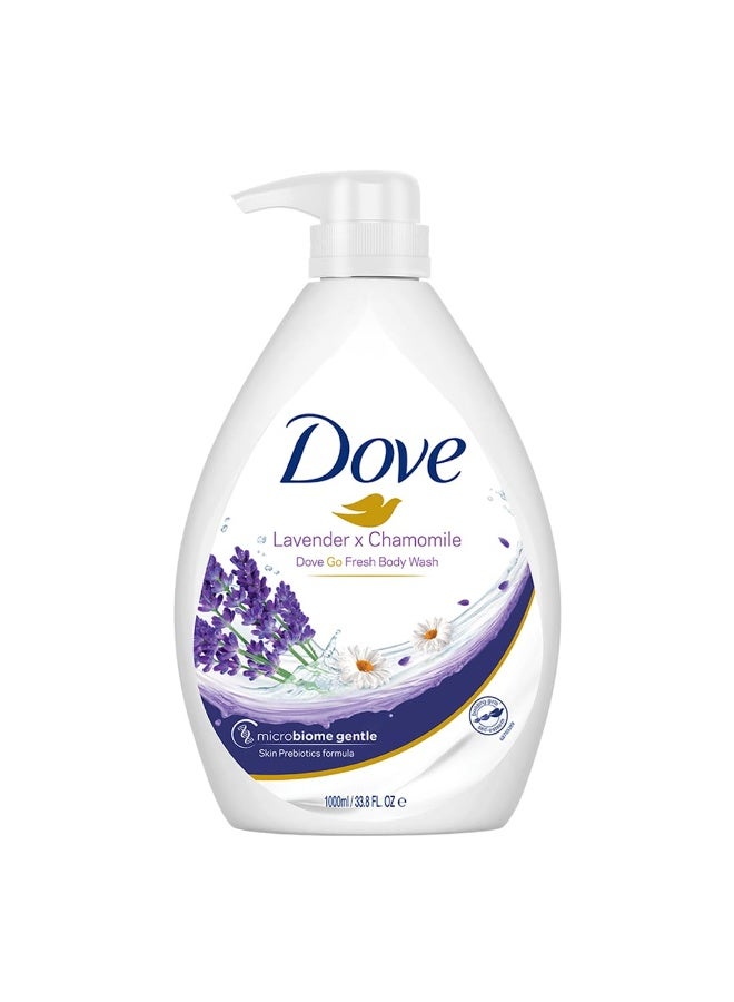 Dove Lavender & Chamomile Go Fresh Body Wash with Relaxing Floral Scent, 1000ml - Image 1